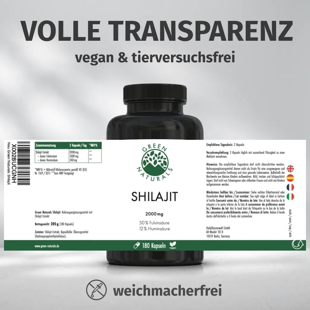 Shilajit ultra-hochdosiert (2000 mg)