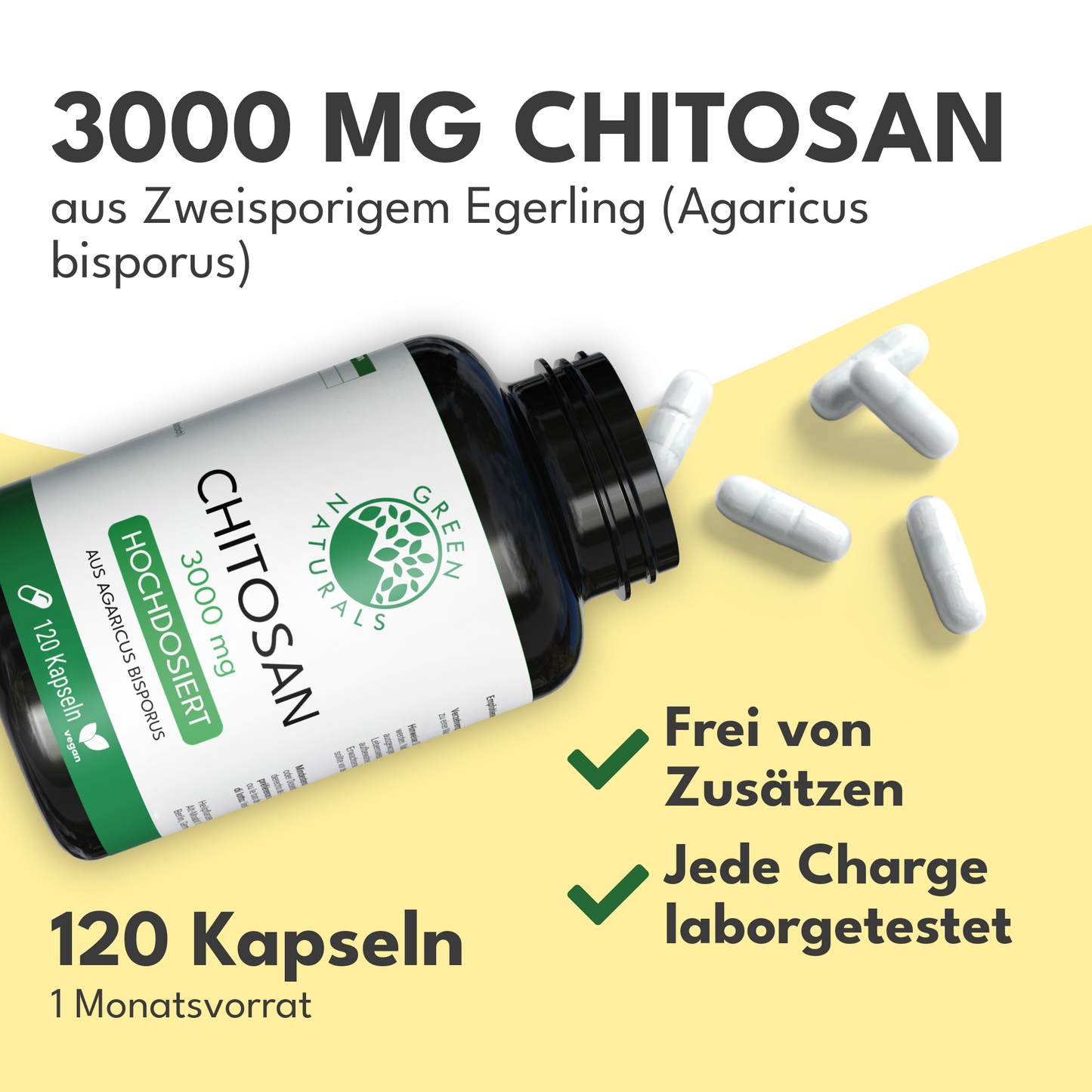 Chitosan Kapseln • 3000 mg • Premium Qualität