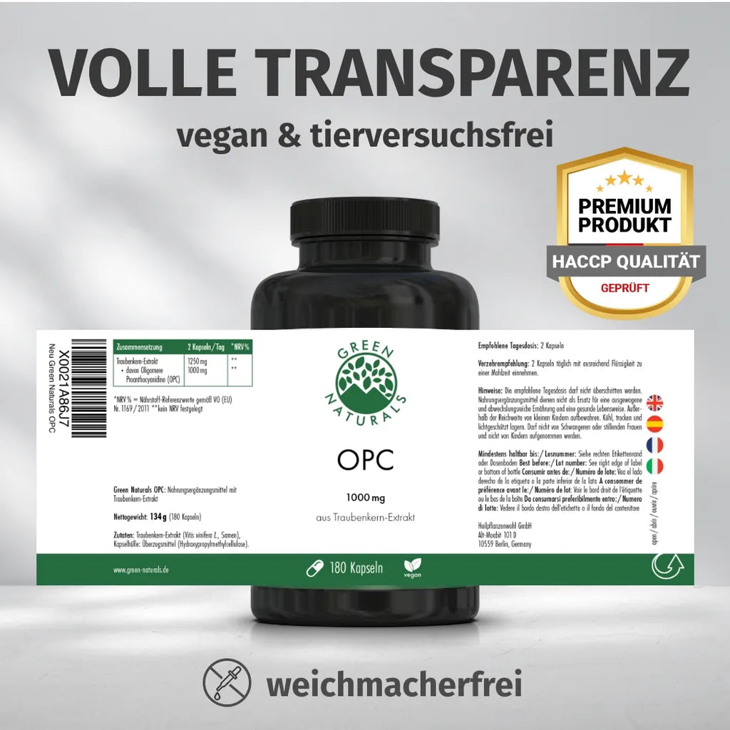 OPC aus Traubenkern-Extrakt (1.000 mg)