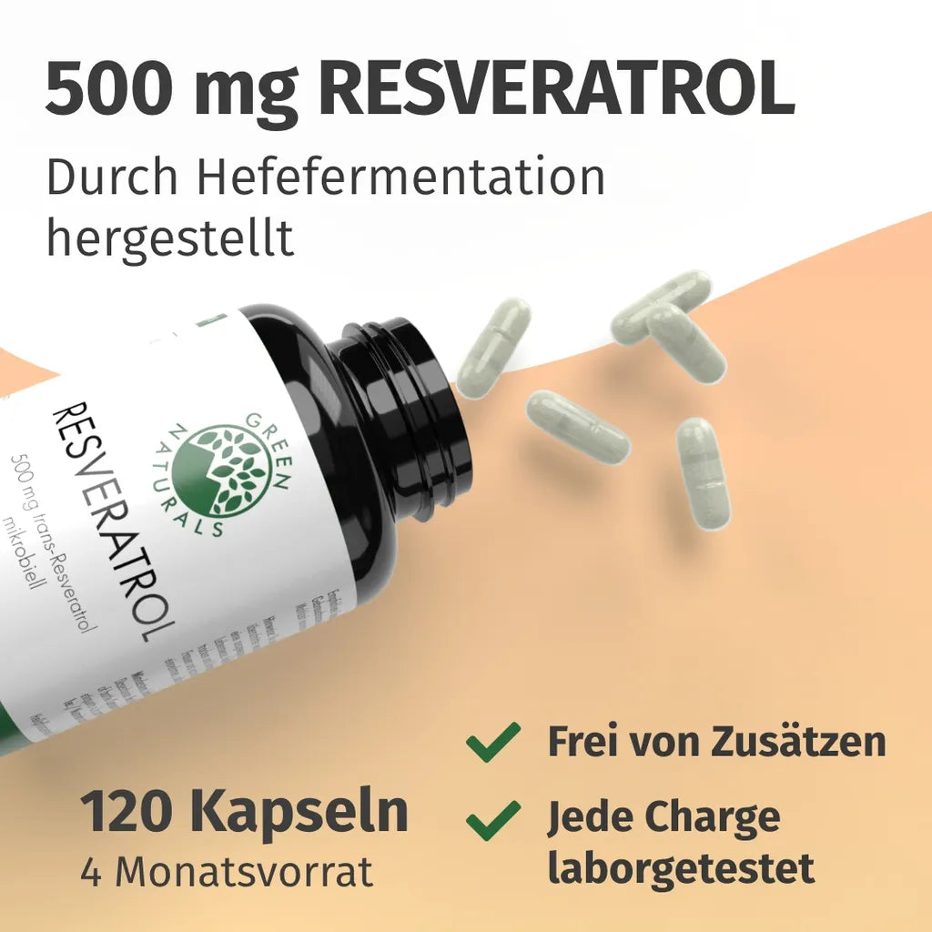 Trans-Resveratrol (120 Kapseln, 500 mg)