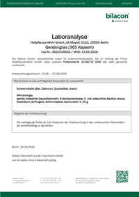 Laboranalyse Gerstengras Charge 092252902G