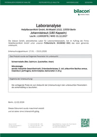 Laboranalyse Johanniskraut Charge L10002878