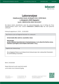 Laboranalyse L-Glutamin 089253101G