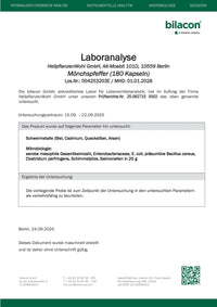 Laboranalyse Mönchspfeffer Charge 0042513203E