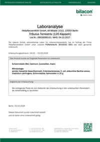 Laboranalyse Tribulus Charge 090260601G