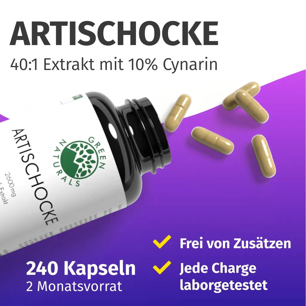 Artischocken Kapseln  • 2.600 mg • 10% Cynarin-Anteil