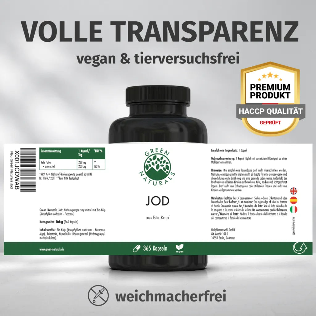 Iodio da alghe biologiche (365 giorni)