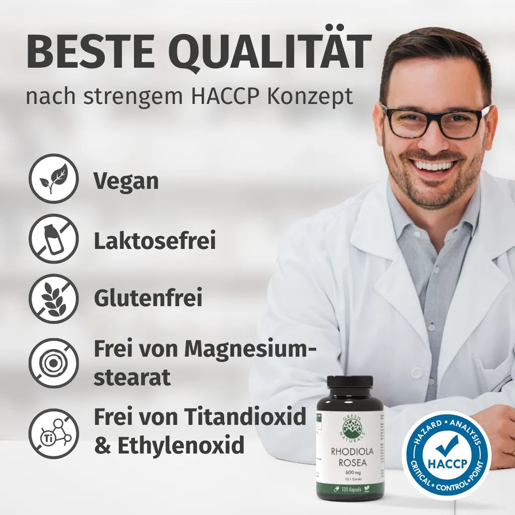 Rhodiola Rosea Kapseln • 500 mg • 3 % Salidroside
