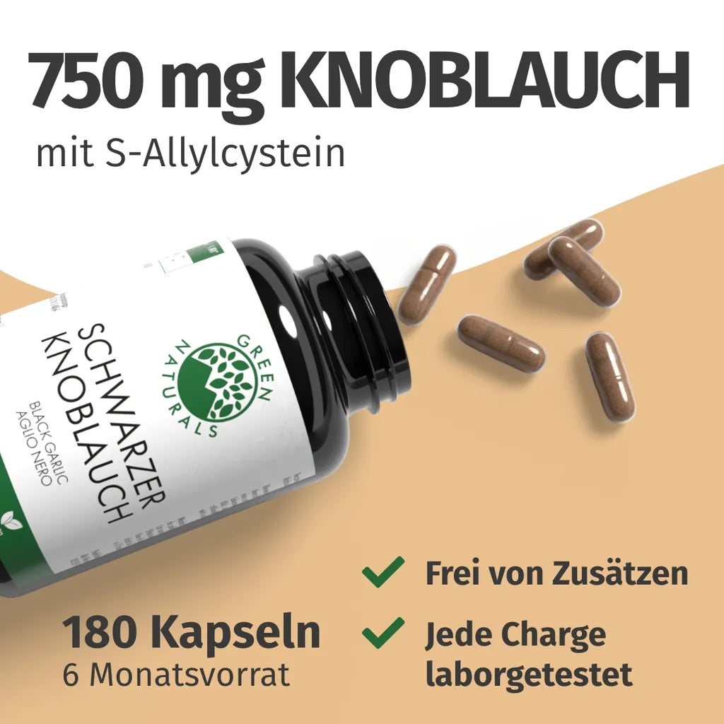 Schwarzer Knoblauch (750 mg, Bio)