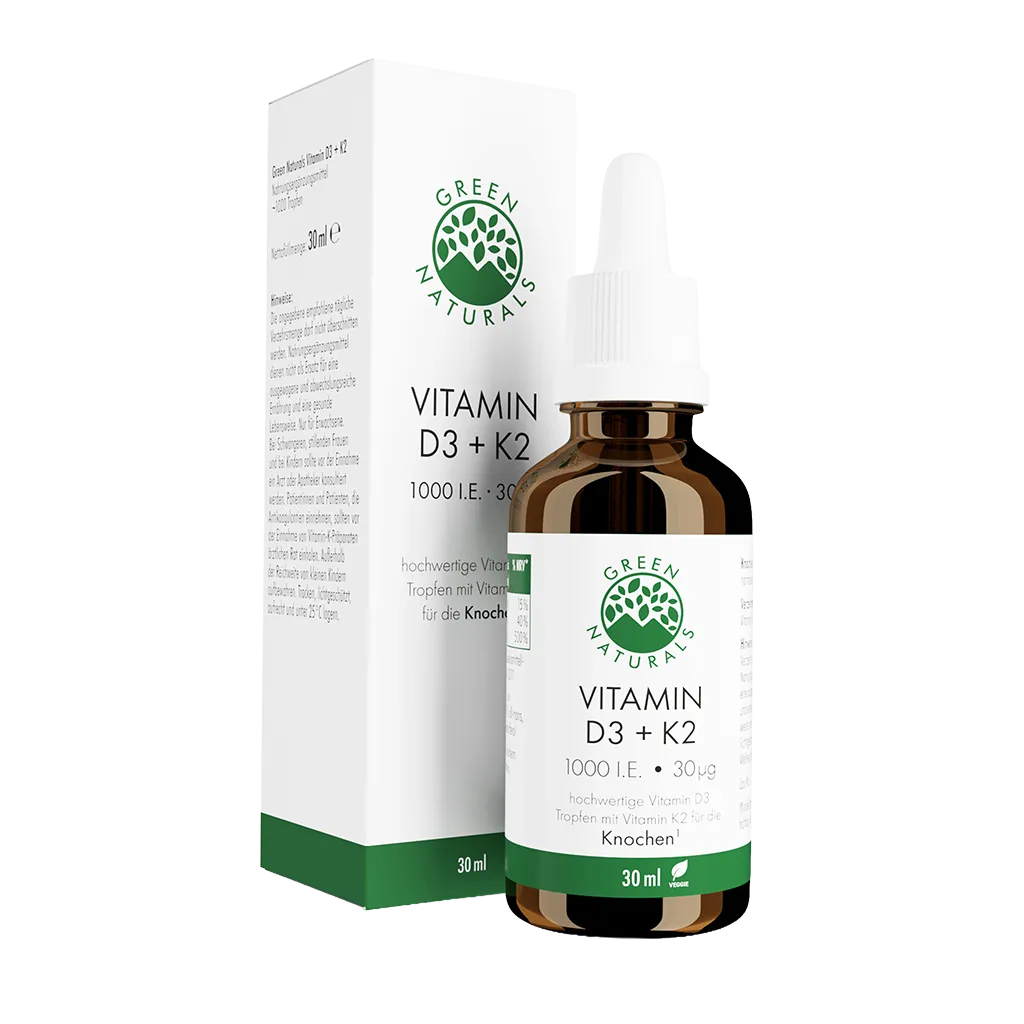 Vitamin D3 K2 Tropfen mit K2VITAL® - 1000 I.E. D3 + 30 µg K2 + Vitamin E | 30 ml Produktbild