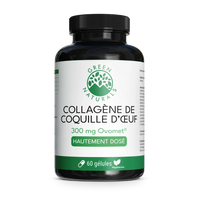 Gélules de collagène avec Ovomet® - 300 mg de membrane de coquille d’œuf + élastine & acide hyaluronique | 60 gélules