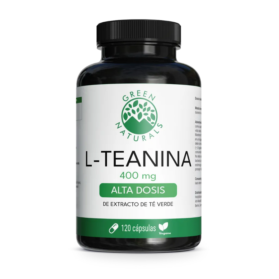 Cápsulas de L-Teanina de extracto de té verde - 400 mg, alta dosis | 120 cápsulas