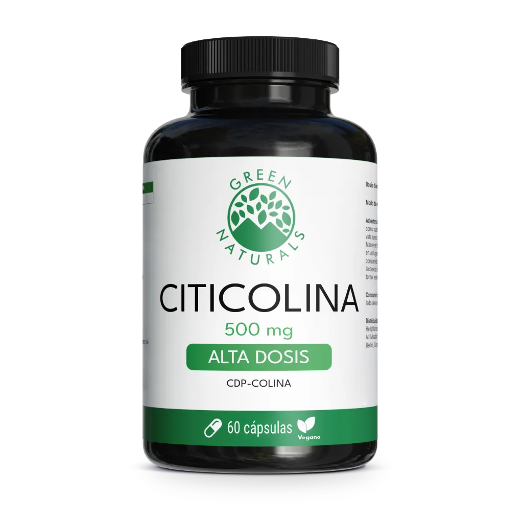 Cápsulas de citicolina - 500 mg de CDP-colina en alta dosis | 60 cápsulas Imagen de producto
