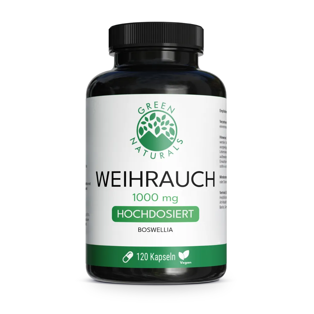 Weihrauch Kapseln mit 20 % AKBA - 1000 mg Extrakt + Vitamin C, D, Calcium & Mangan | 120 Kapseln Produktbild