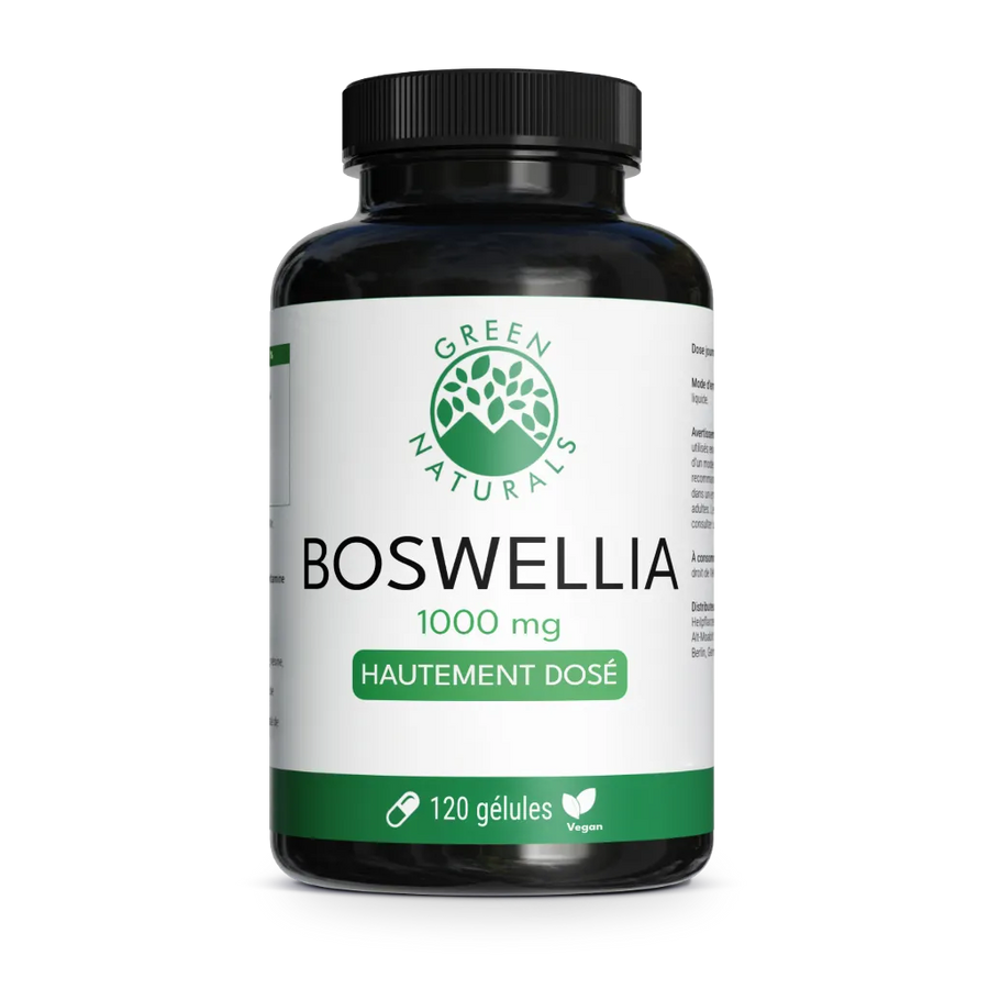 Gélules de Boswellia avec 20 % d'AKBA - 1000 mg d'extrait + vitamine C, D, calcium & manganèse | 120 gélules