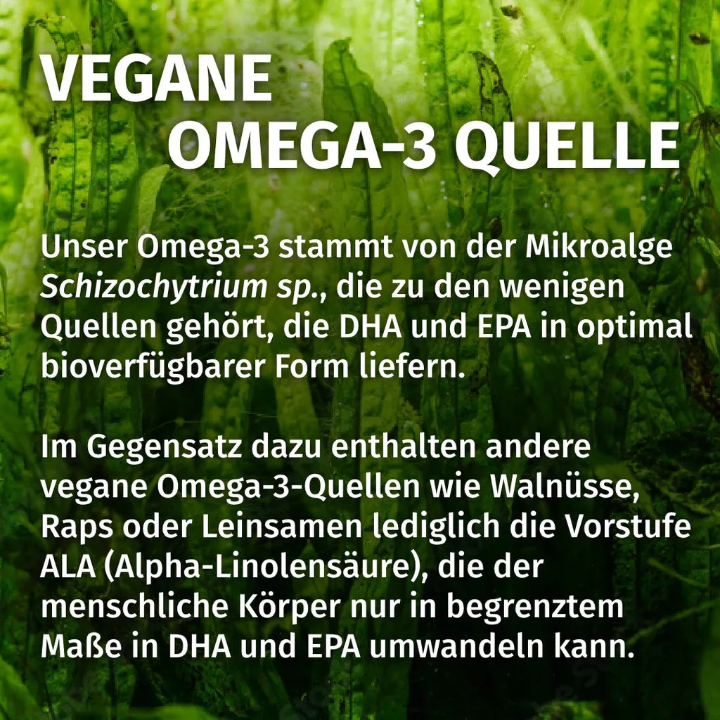 Omega 3 (vegan aus Algenöl)